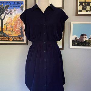 Pure Energy Navy Blue Shirt Dress